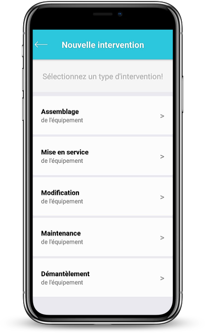 Etape 1 Choix de l'intervention - Logiciel Numéad